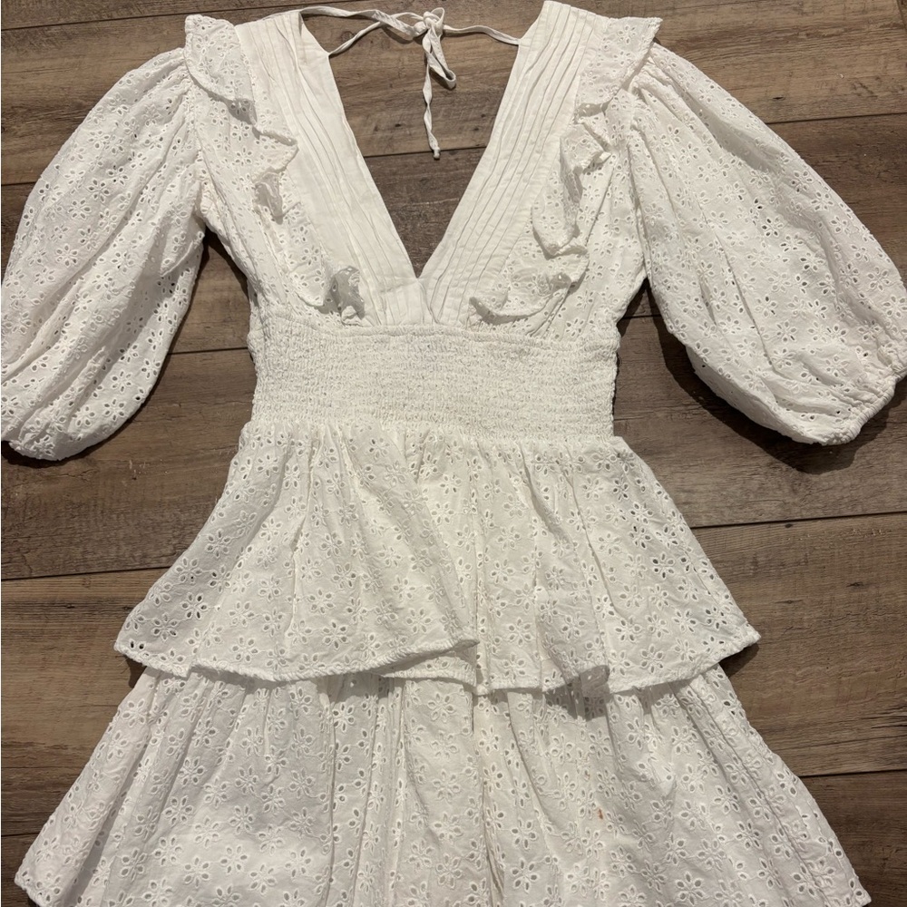 Forever 21 White Eyelet Dress